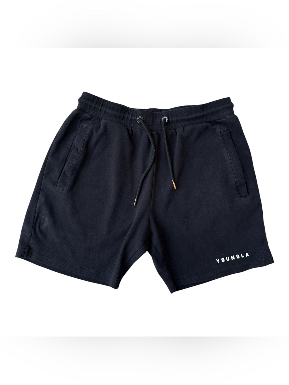 YoungLA Black Athletic Drawstring Shorts